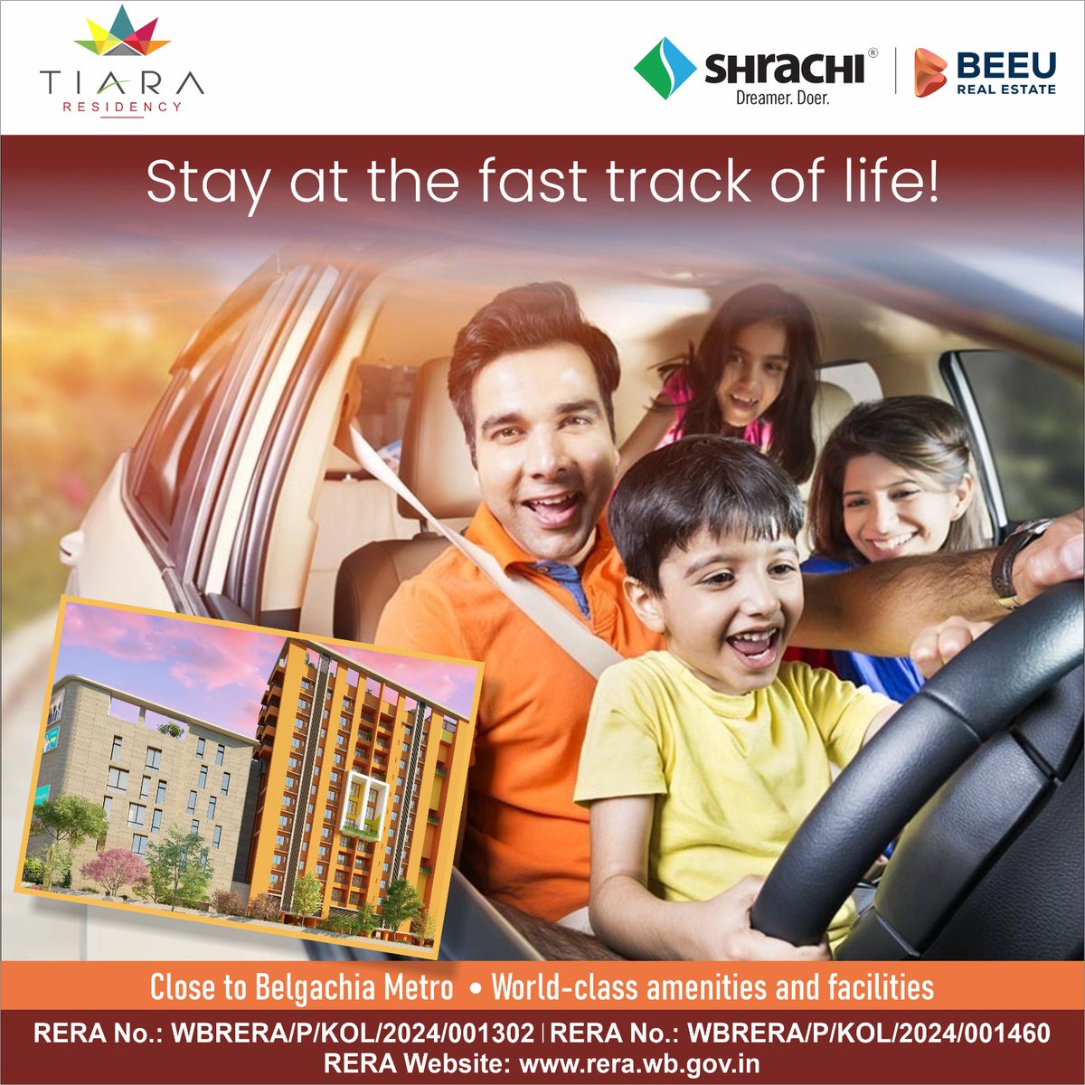 Tiara residency is the new abode of a classy lifestyle located right at the heart of North Kolkata. With Belgachia metro close by and a bustling market and all facilities at your fingertips, this is an address you should be proud of owning. 

Visit: tiararesidency.in