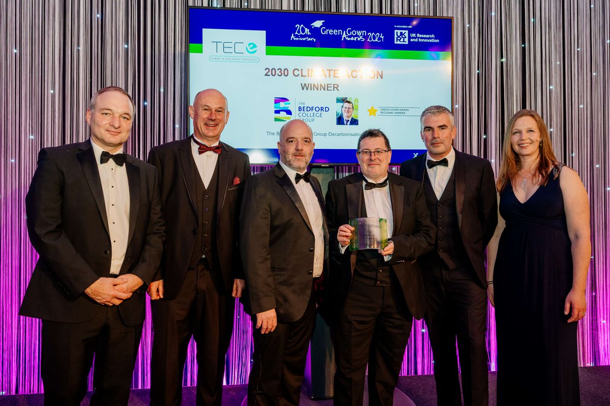 The Bedford College Group (@tbcg_official) on Twitter photo The Bedford College Group wins <a href="/greengowns/">Green Gown Awards</a> for 2030 Climate Action! 🌍
We’re proud to be recognised for our commitment to sustainability, from upgrading campuses to engaging our community and integrating green practices into learning.
Read more here: ow.ly/k8yW50U8pV4 The Bedford College Group wins <a href="/greengowns/">Green Gown Awards</a> for 2030 Climate Action! 🌍
We’re proud to be recognised for our commitment to sustainability, from upgrading campuses to engaging our community and integrating green practices into learning.
Read more here: ow.ly/k8yW50U8pV4