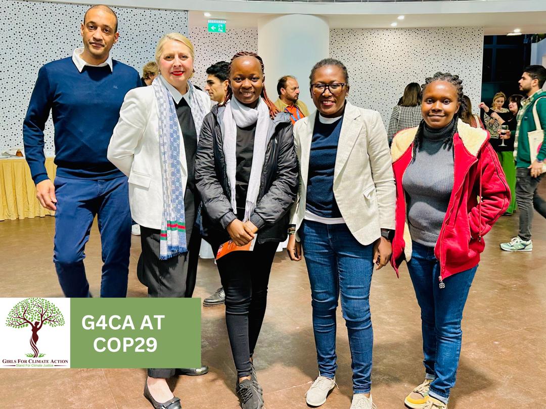 G4ClimateAction's tweet photo. We’re excited to be at @COP29_AZ 
During our time here, we’ll be advocating for the voices of young women &amp; girls by pushing the demands in our #EcoManifesto Their full representation in climate planning is essential as well as  eco-friendly solutions for a sustainable future. https://t.co/OEwTYX04mx