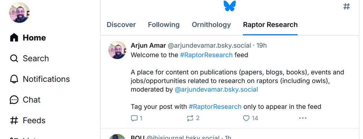 We now have a dedicated #RaptorResearch 'Feed' on Bluesky &amp; a 'starter pack' for raptor ecologists - so please come over and join us. The site is currently growing at &gt;1m per day.
If you are a raptor ecologist, please contact me when you join &amp; I will add you to the starter pack.