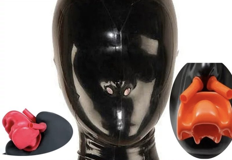 有没有体验过的大佬说说感受，要不要加个鼻管呀！
#乳胶 #窒息面具 #乳胶面具