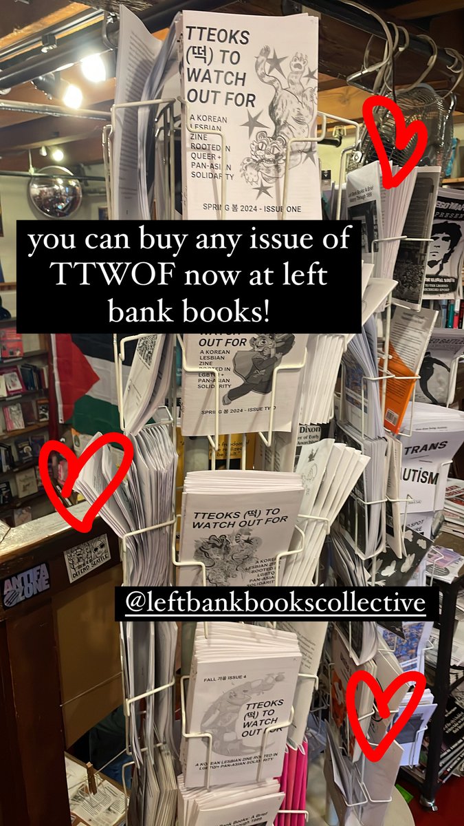 GOOD NEWS! 
you can officially buy print copies of TTWOF (all issues) at elliot bay book company and left bank books ❤️🐯