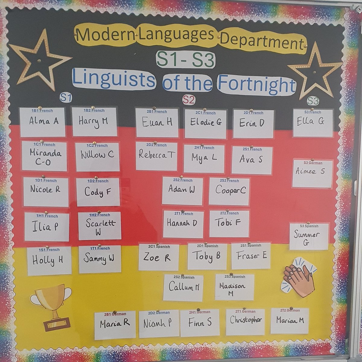 Our first group of Modern Languages Linguists of the Fortnight. Bravo! #ambition