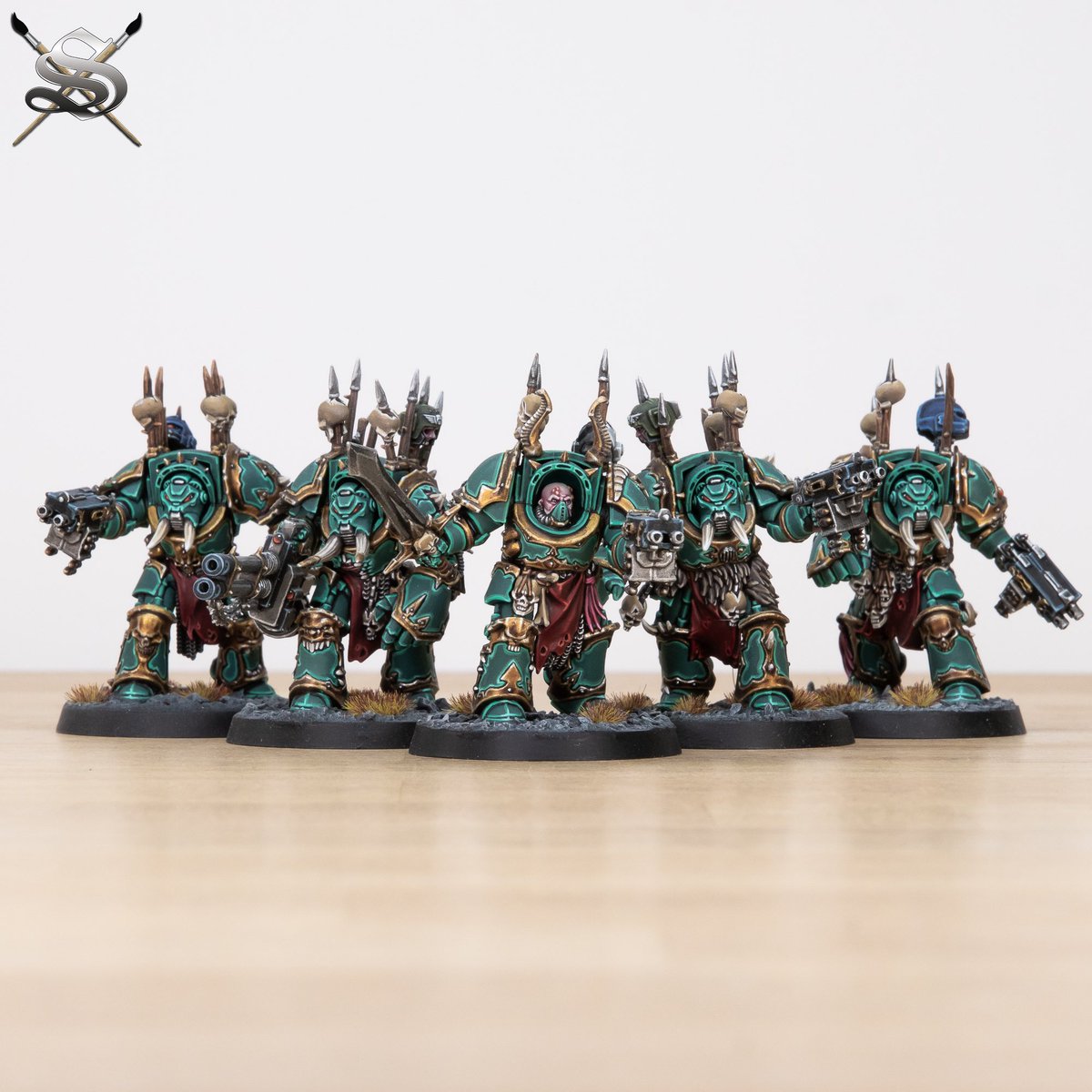 Some Terminators from a Chaos Space Marine warband which we have completed for our client which was a pleasure to paint. 

For a quote or to book your commission:
siegestudios.co.uk/get-a-quote

The Chaos terminator kit has some fantastic details to paint and what made this project