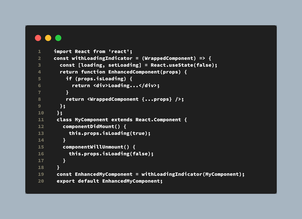 i_amrrs's tweet photo. Hidden gem in ReactJS: Mixins! Use them to reuse logic across components without subclassing. Example:

#ReactJS #MIXINS #JavaScript #DevelopmentTips #ReactHooks #ComponentReusability #FunctionalComponents #StateManagement #ComponentLifecycleMethods https://t.co/UQk2e3cfyi