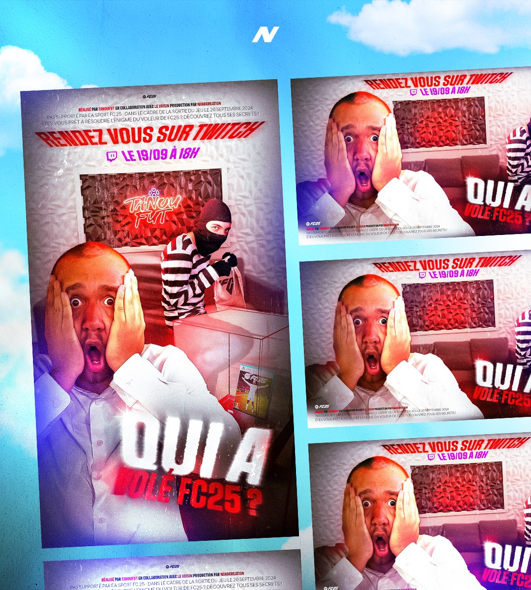 🎉 SUBATHON EN GRANDE POMPE pour <a href="/tanoufut/">TANOUFUT</a> 🎉

C’est avec un immense plaisir que j’ai réalisé plusieurs créations sur mesure pour l’événement tant attendu de Tanou :

🎨 Affiche / Flyers pour annoncer son subathon  !
🎡 Design de roulette à gages géante  !
🎬 Semi-affiche façon