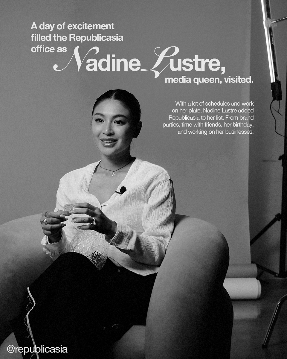republicasiadot's tweet photo. BAGONG CORE MEMORY NG RA! 😍🩷

The Republicasia office was buzzing with excitement as the one and only Nadine Lustre graced us with her presence for a fun and intimate interview session. | #republicasia #Philippines #NadineLustre 

READ: https://t.co/zlrJPE5Prm https://t.co/ZyiiRDxd1l