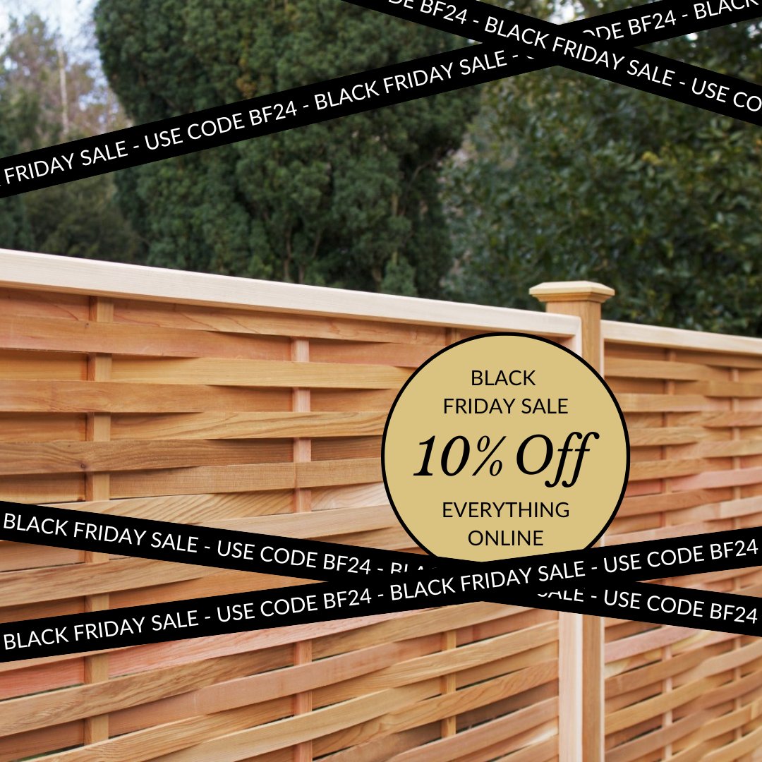 Get quality timber joinery for your garden for less this November in our Black Friday Sale. We are offering our customers 10% off everything online, so they can create their dream garden. Simply enter the code BF24 at the checkout.

#Landscaping #BlackFridaySale