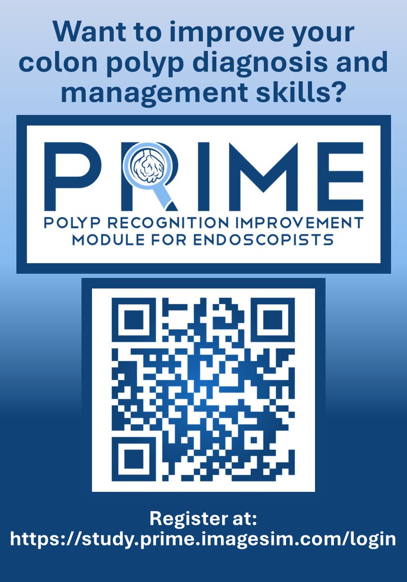 Samir C. Grover, M.D. (@samir_grover) on Twitter photo PRIME - optical diagnosis training!
Want to improve your colon polyp diagnosis and management skills?
Practice on >125 diverse cases
study.prime.imagesim.com/login
Earn up to 67.5 RCPSC Section 3 or 22.5 AMA PRA 1 CME credits!
<a href="/RobertBechara/">Robert Bechara</a> <a href="/CatharineMWalsh/">Catharine Walsh</a> PRIME - optical diagnosis training!
Want to improve your colon polyp diagnosis and management skills?
Practice on >125 diverse cases
study.prime.imagesim.com/login
Earn up to 67.5 RCPSC Section 3 or 22.5 AMA PRA 1 CME credits!
<a href="/RobertBechara/">Robert Bechara</a> <a href="/CatharineMWalsh/">Catharine Walsh</a>