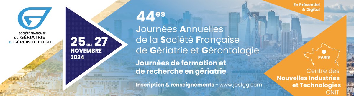 📢 Le Centre national des soins palliatifs et de la fin de vie sera aux 44èmes Journées Annuelles de la SFGG ! 📅 Dates : Du 25 novembre au 27 novembre 2024 
📍 Lieu : CNIT - Paris La Défense   #soinspalliatifs #accompagnementfindevie #santé