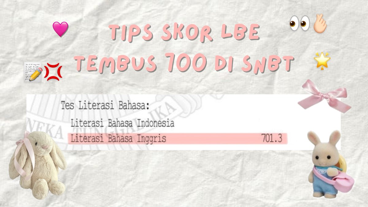 elalovematcha's tweet image. tips skor LBE tembus 700 di SNBT

a thread by elathetiramisu