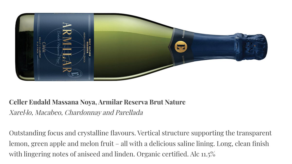 ARMILAR Cava Reserva Brut Nature, ha estat un dels caves destacats en l'article de <a href="/Decanter/">Decanter</a> per aquest mes de Novembre:

- DO Cava’s long-aged cuvées – Future-proof excellence 

decanter.com/sponsored/do-c…