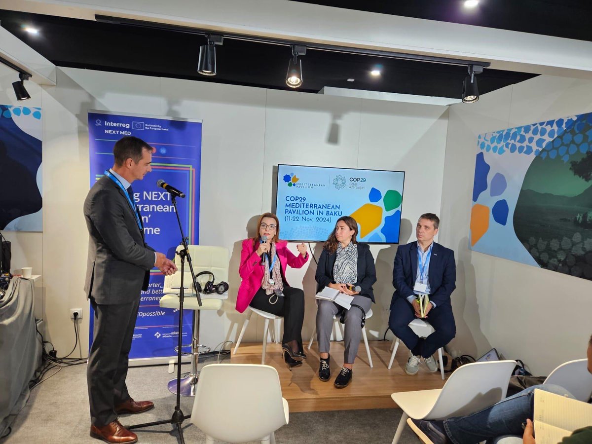 🌍✨ We’ve participated in COP29 to tackle climate change in the Mediterranean 🌱🌿

🤝 Our experience in Euro-Mediterranean cooperation drives change.

🌍 We’re shaping EU policies for a greener future!

Read more 👉 bit.ly/48TNhXQ