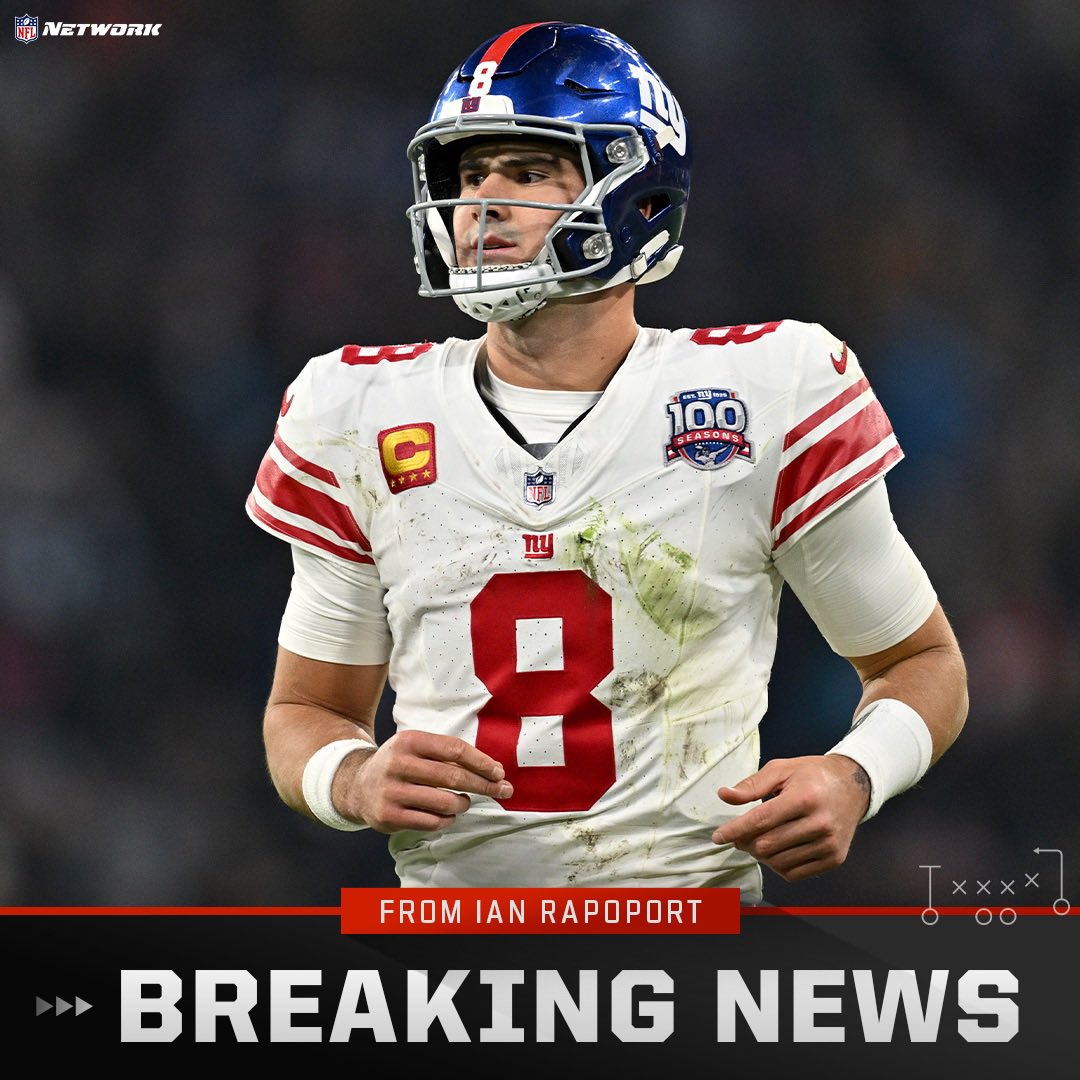 RapSheet's tweet image. Sources: The #Giants are benching QB Daniel Jones, officially moving on from their starter.

Out of the bye week, with the team 2-8, Jones now heads to the bench in what the team has said would be a football decision.