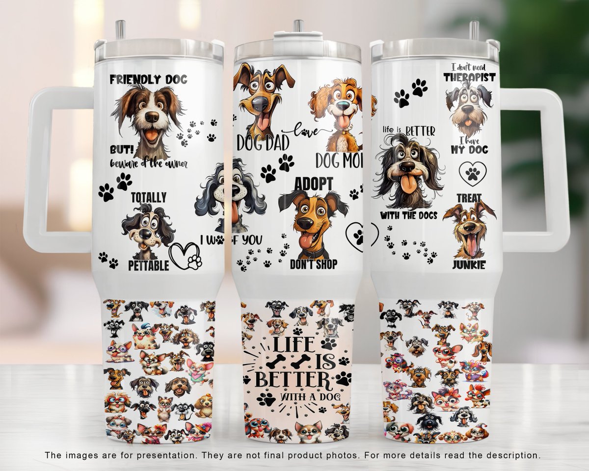 AryDesignTumble's tweet image. Funny Dog 40 oz Quencher Sublimation Design, Life is Better with Dogs 40oz Tumbler Wrap, Dog Lovers 40 oz  Tumbler PNG etsy.me/3CBWnwo #animal  #dogmumpng #sublimationdesign #40ozwithhandle #tumblersublimation  #daddogtumbler #sublimationclipart #tumblerwraps #funnyanimal