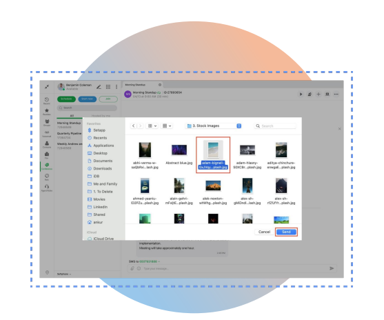 New Features Multimedia Messaging  Service (MMS) Now users who are configured to use SMS can send  multimedia messages (MMS) to mobile numbers and  receive them through both ZAC and Web ZAC Release-18-Announcement_Learn-More-1.pdf
