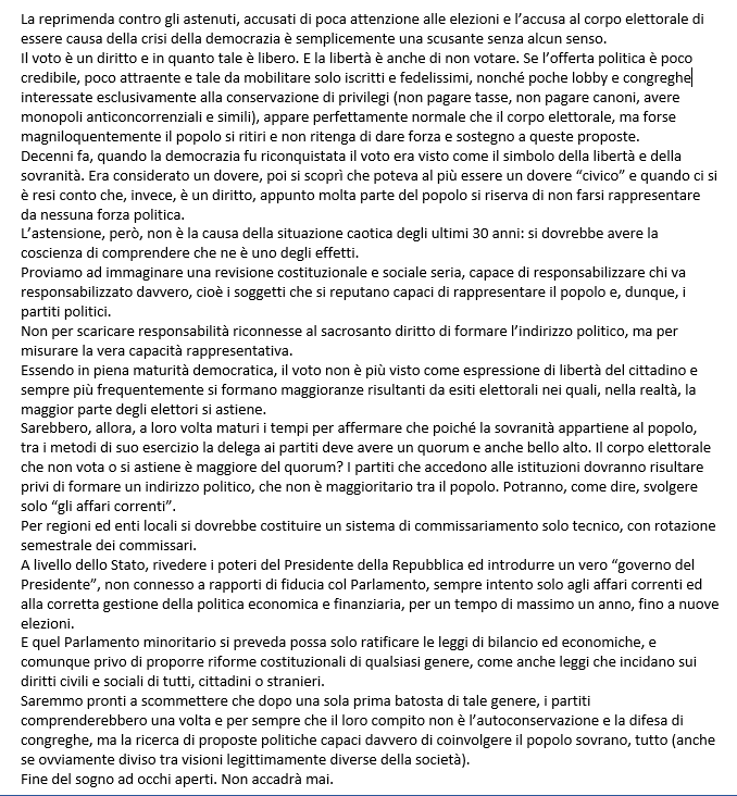 Rilievoaiace1's tweet photo. #elezioni #astenuti Riforme davvero rivoluzionarie, che non si faranno mai https://t.co/MW4ZtXAFZC