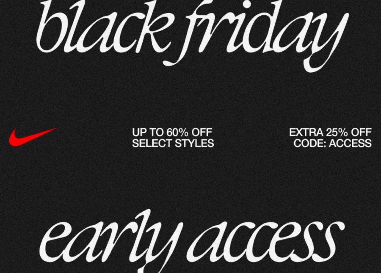 SNKR TWITR on X AD Extra 25 off Select Styles w code ACCESS via Nike Early Black Friday Sale Jordan https t UfeHZ7UKCI Dunk https t fLD3OQ1Gkv Vomero https t TZzziQkX4N Air Max https t jir...
