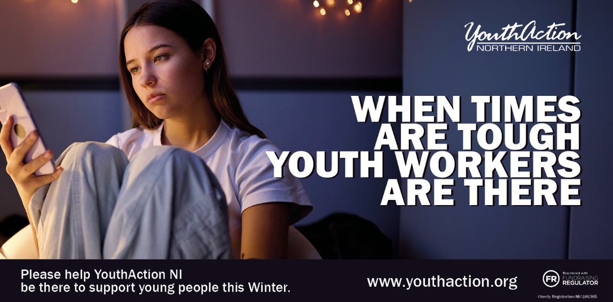 Can you support YouthAction NI's Winter appeal? ❄ ❄  Over the coming dark months, YouthAction NI workers will support hundreds of young people struggling with anxiety, loneliness and mental health challenges.