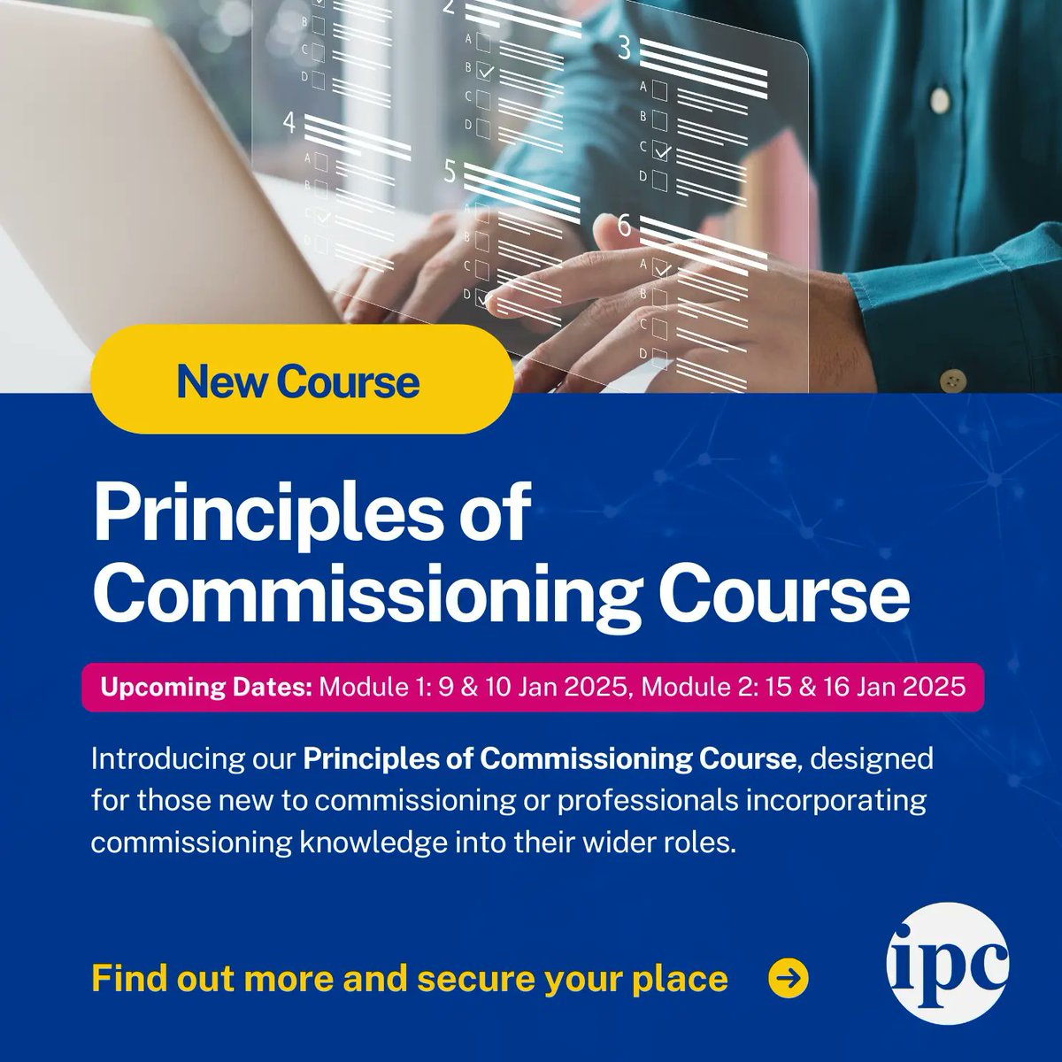 New to commissioning or influencing commissioning in your role? Our new Principles of Commissioning Course offers a practical introduction to good commissioning practice, designed to help you understand your role in the #commissioning cycle.

Learn more:

ipc.brookes.ac.uk/new-principles…