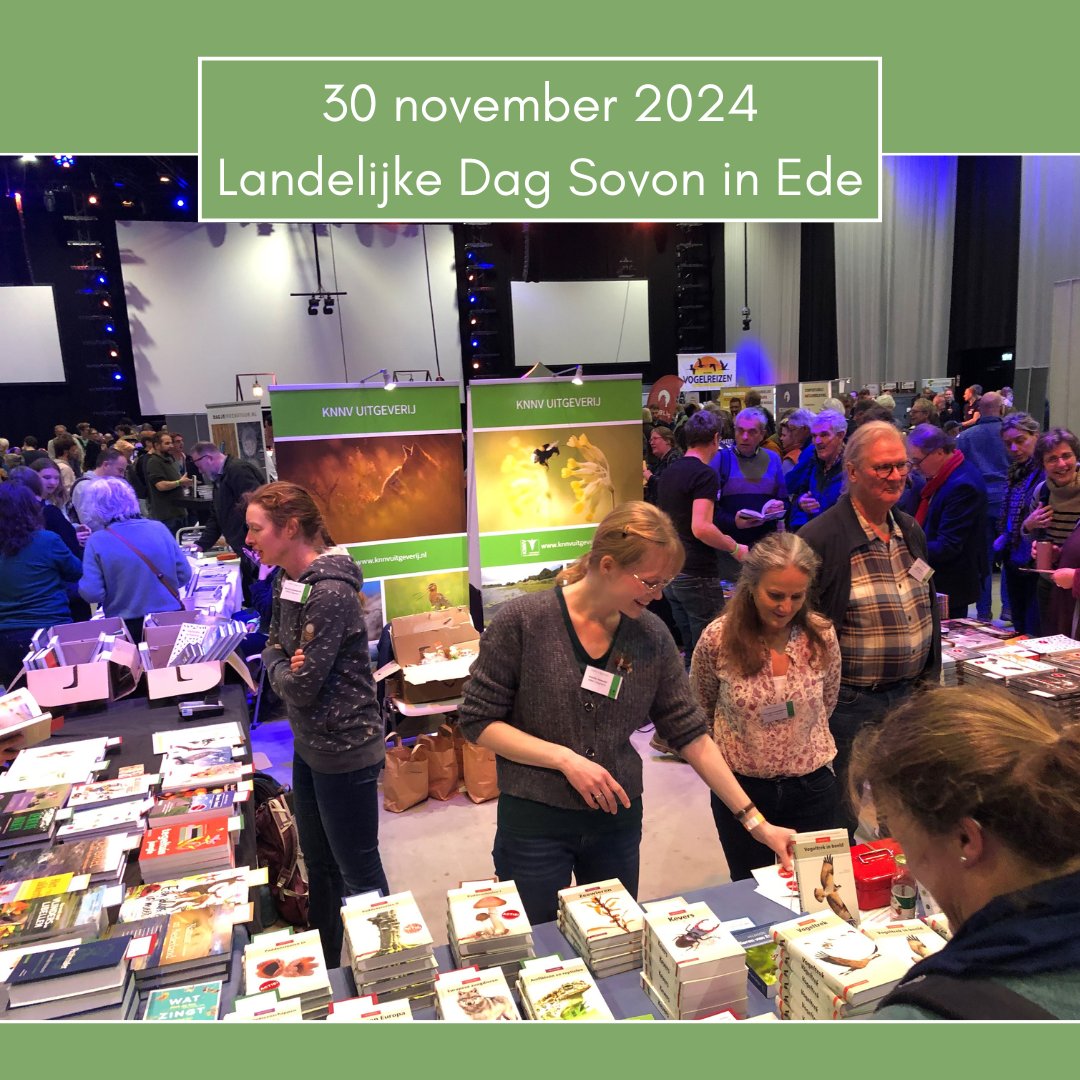 KNNV Uitgeverij staat dit jaar weer op de Landelijke Dag van #Sovon: dé dag voor #vogelaars in Nederland. We nemen een uitgebreide selectie natuurboeken mee en auteurs Sijmen Hendriks en Ronald van Harxen komen hun boeken signeren🐦

Zien we je daar?
➡️ sovon.nl/over-sovon/lan…