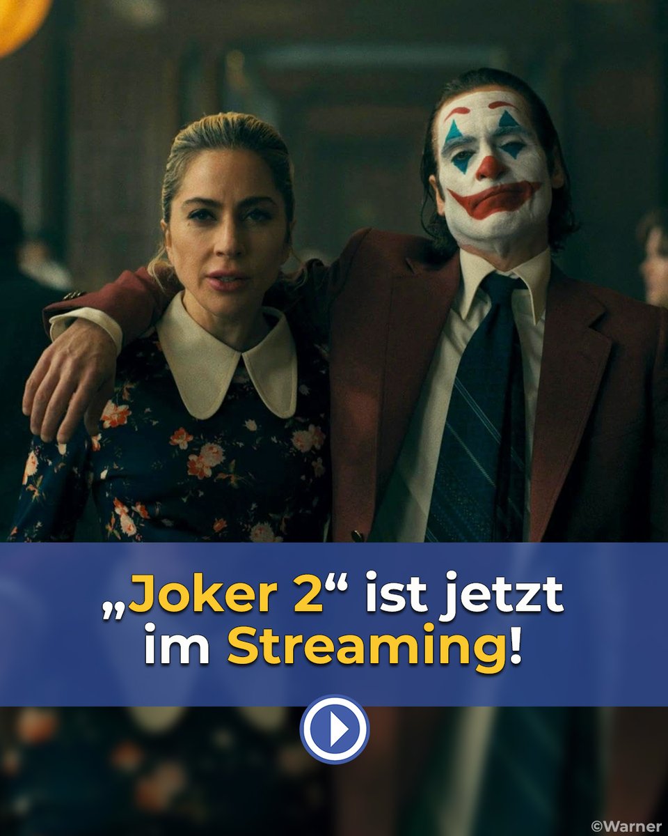 Filmstarts's tweet image. Gerade einmal sechseinhalb Wochen nach Kinostart feiert „Joker 2“ am heutigen 18. November seine digitale Video-on-Demand-Premiere. Auf Prime Video könnt ihr den Film jetzt gegen Geld leihen oder kaufen.