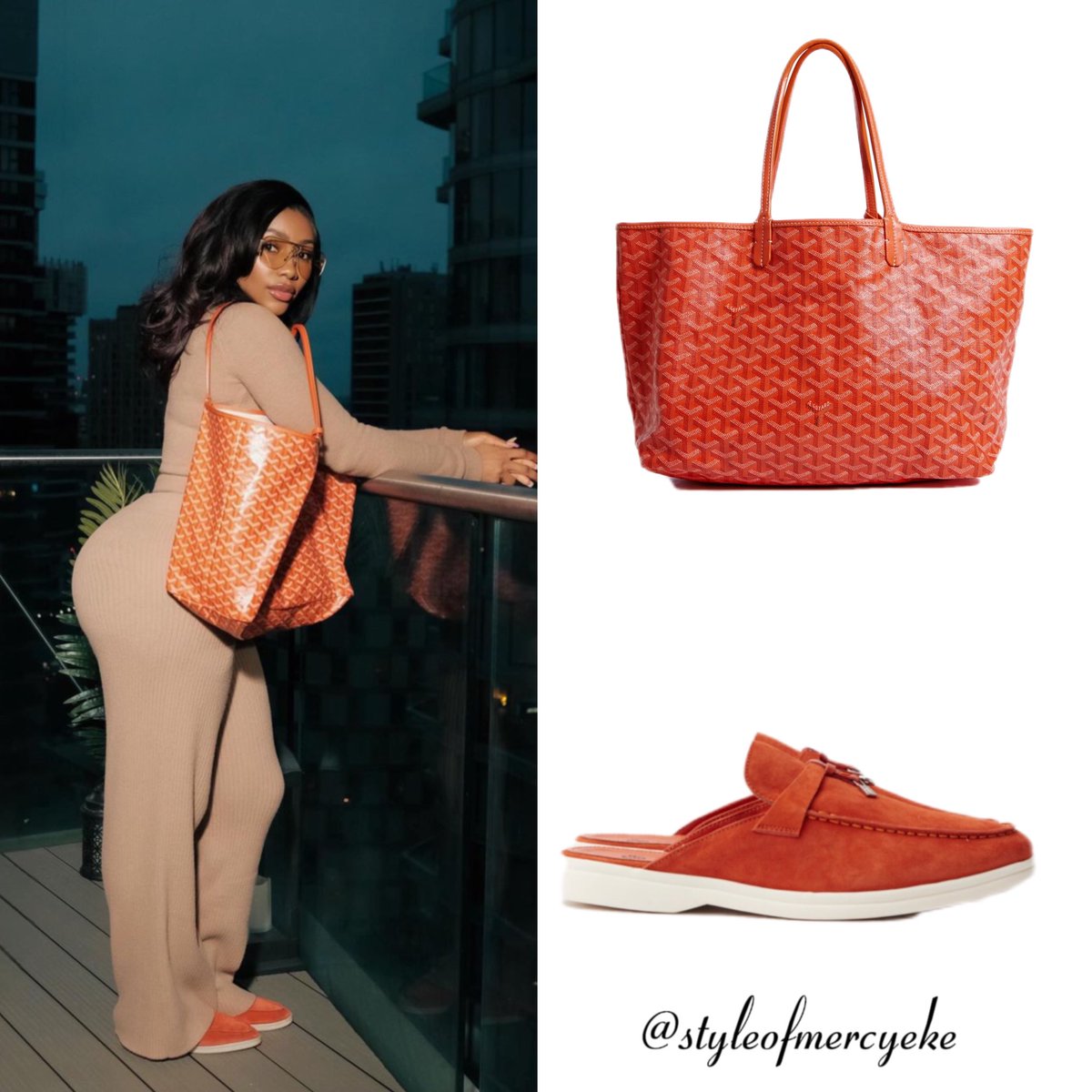 Alo girl

details; 

Alo snuggle up long sleeve sweater ($158) (N270,654)

Alo Snuggle Up Sweater High-Waist Wide Leg Pant ($198) (N339,174)

Go yard Saint Louis tote PM ($2,065) (N3,537,345)

Loro piana boubouche charms walk suede loafers (€820) (N1,484,200) #MercyEkeᗢ