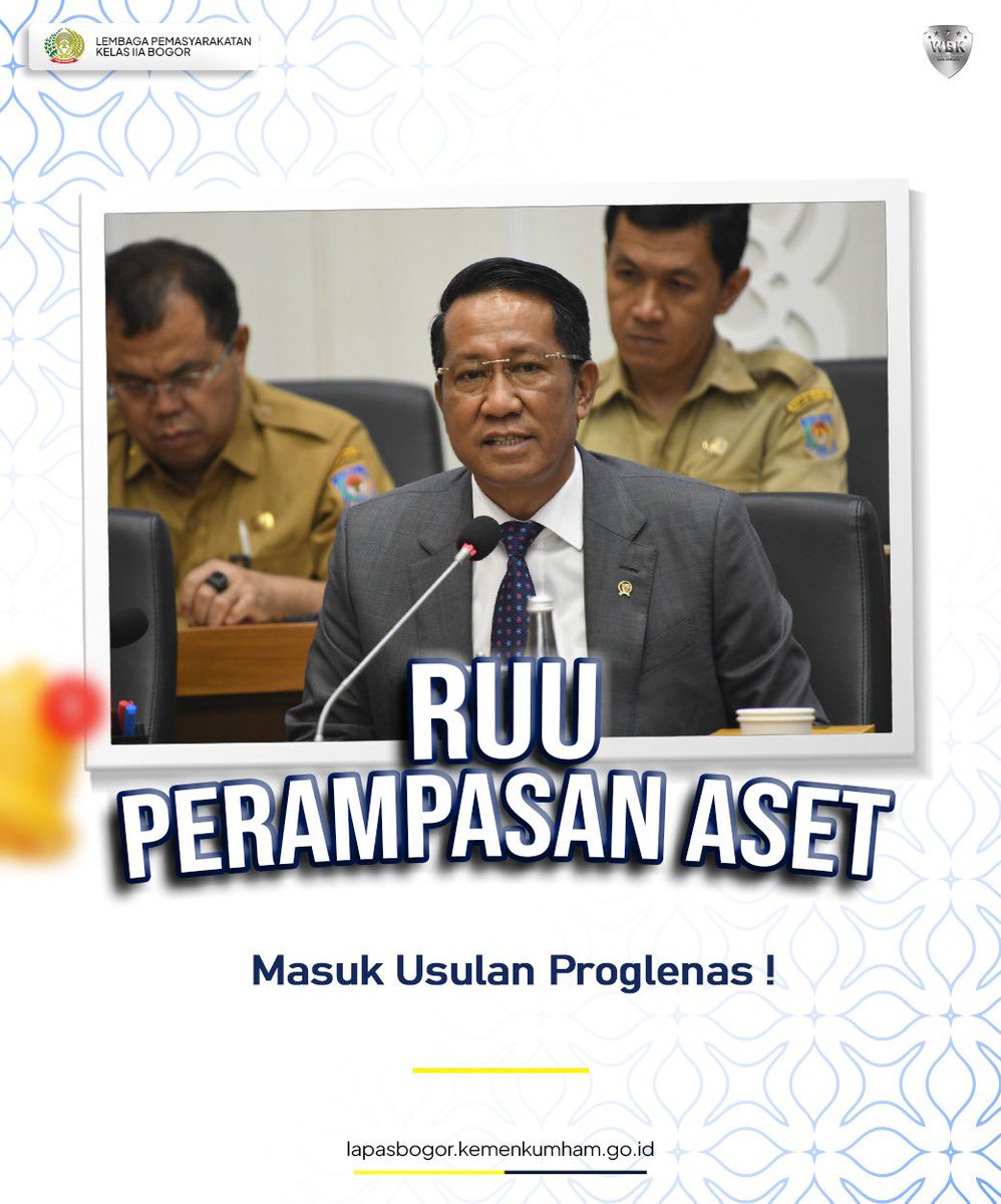RUU Perampasan Aset Masuk Usulan Prolegnas

#KemenkumhamRI #KemenkumhamJabar #Masjuno #DitjenPas #Pemasyarakatan #Jabar #Bogor #fyp #LapasBogorPastiWBBM #Indonesia #Viral