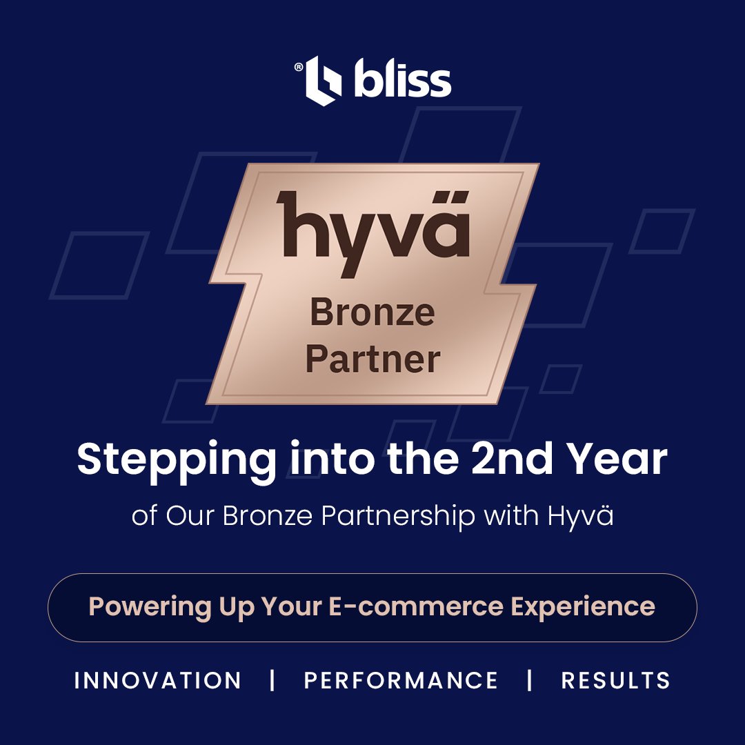 blisswebsolutio's tweet image. Two years as a Hyvä Bronze Partner! 
Proud to continue delivering performance-driven e-commerce solutions with innovation at the core. Here’s to building better experiences together! 
#HyväPartner #EcommerceExcellence #MagentoExperts #ClientFocused #BlissWebSolution