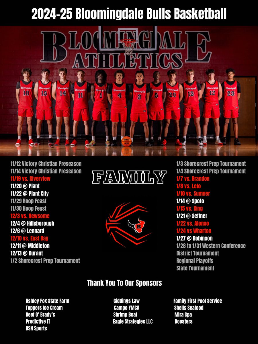 Meet your 24-25 Bulls Basketball Team