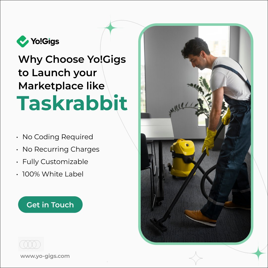 _YoGigs's tweet image. Build a Website like TaskRabbit with Yo!Gigs
Yo!Gigs - Your go-to solution to connect service seekers with providers and get jobs done in time. It allows, you to create a marketplace like Taskrabbit 👉 yo-gigs.com/taskrabbit-clo…
#TaskRabbitClone #Software #OnlineBusiness