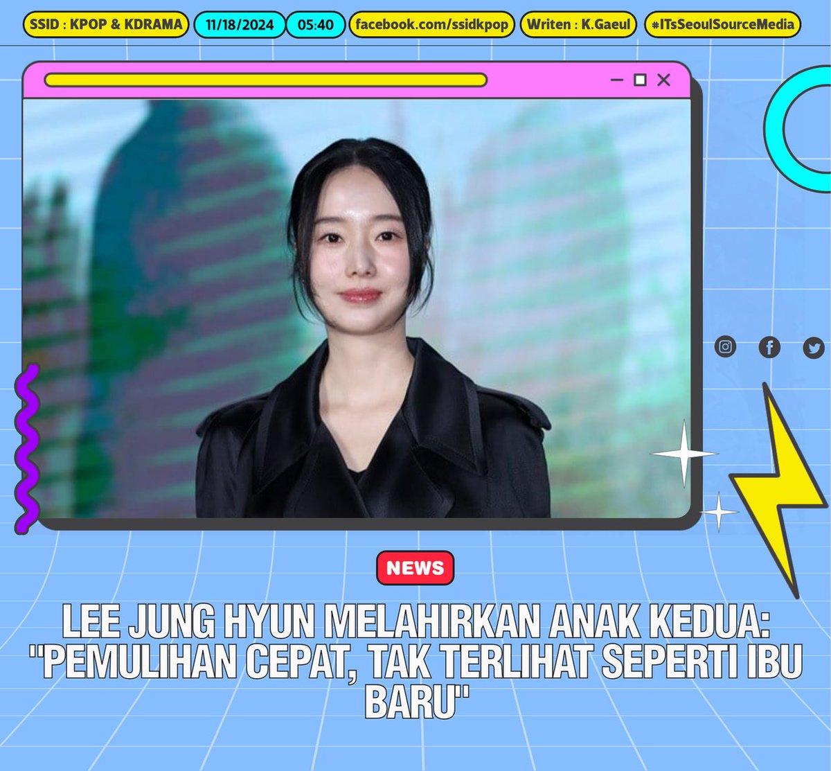 kpopdankdramaid's tweet image. #LeeJungHyun #SecondChild #QuickRecovery #NewMom

Baca: ssmedia.my.id/2024/11/18/lee…
-BiBiNimerva