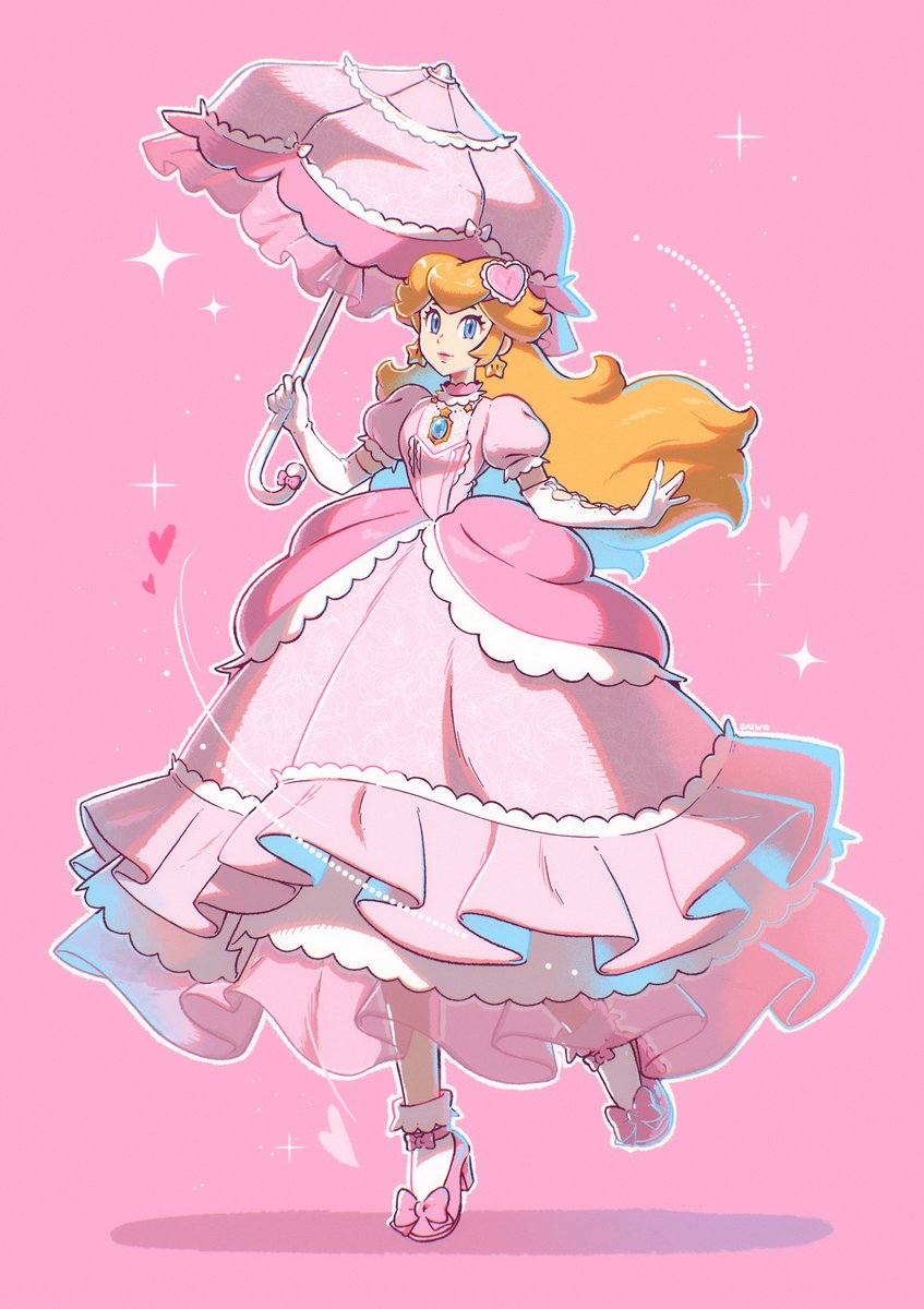 saiwoart's tweet image. Someone commissioned this super cute dress on peach! I loved it so much I had to share it with you all ✨