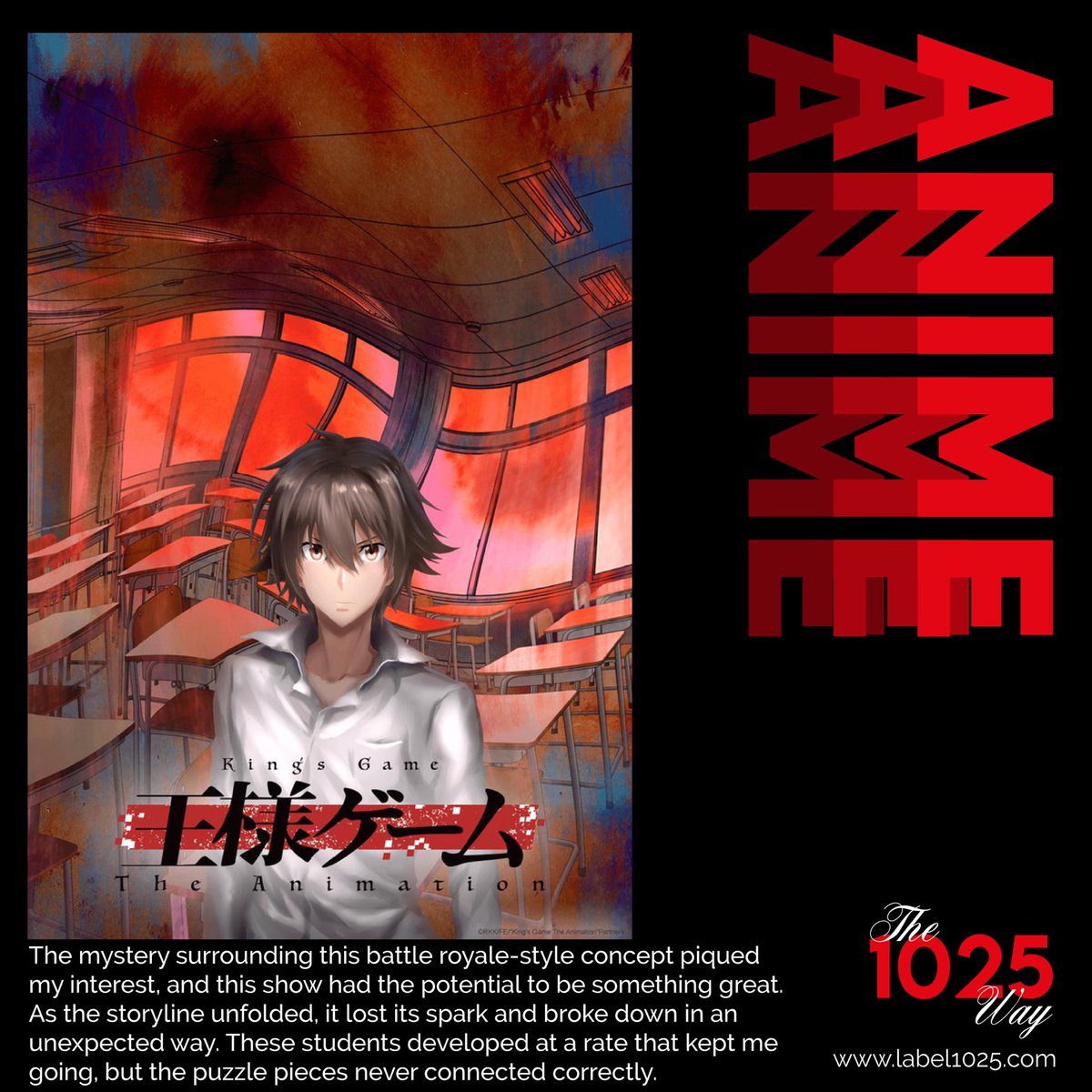 Label1025's tweet photo. https://t.co/8cC70MFFSE
—————————————————
#Label1025 #KingsGame #NobuakiKanazawa #NatsukoHonda #RionaMatsumoto #KentaAkamatsu #animation #anime #battleroyale #drama #fantasy #limitedseries #mystery #supernatural #thriller #tv #Seven #Funimation #Crunchyroll https://t.co/soUqLsHrxl