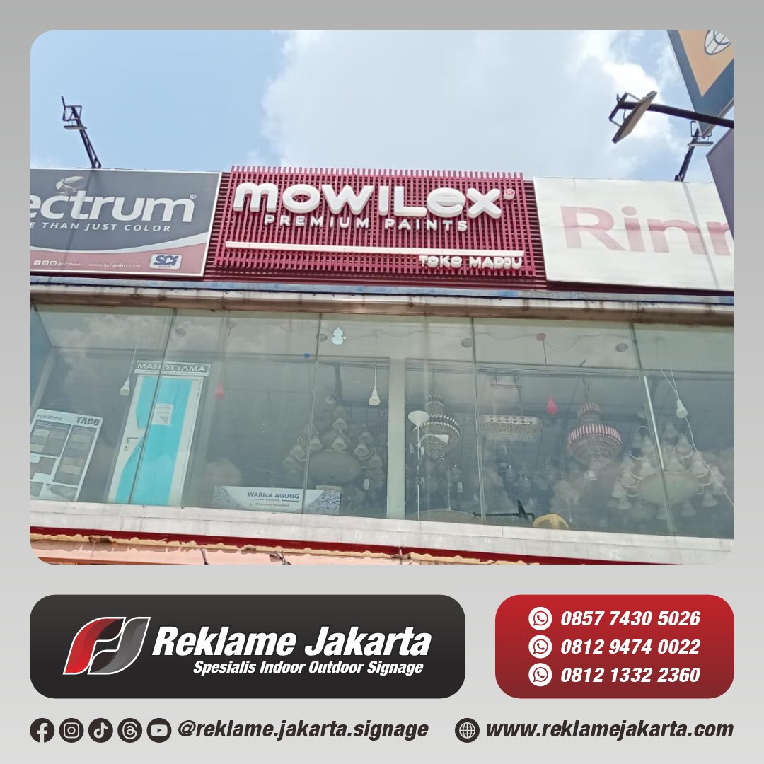 Reklame_Jakarta's tweet photo. Reklame Jakarta - Indoor Outdoor Signage
Spesialis Huruf Timbul, Neon Box, LED Signage, Neon Sign, Billboard, Pylon, Pajak Reklame.
#huruftimbul #neonbox #signage #ledletter #neonsign #billboard #reklamejakarta https://t.co/Tv4PpruLx1