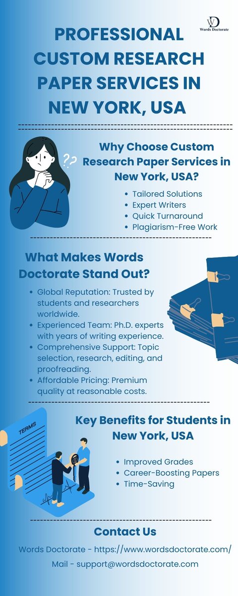 LisaSu916807's tweet photo. Professional Custom Research Paper Services in New York, USA
Get tailored, plagiarism-free research papers crafted by Ph.D. experts at Words Doctorate. 
More info : https://t.co/6optPDpXr1 https://t.co/Vj2KR7GMsA