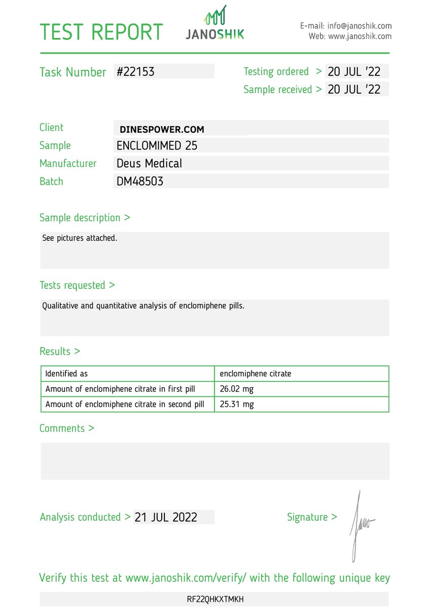 ManSynthesis's tweet image. ENCLOMIMED 25 ORAL STEROID IN TABLET