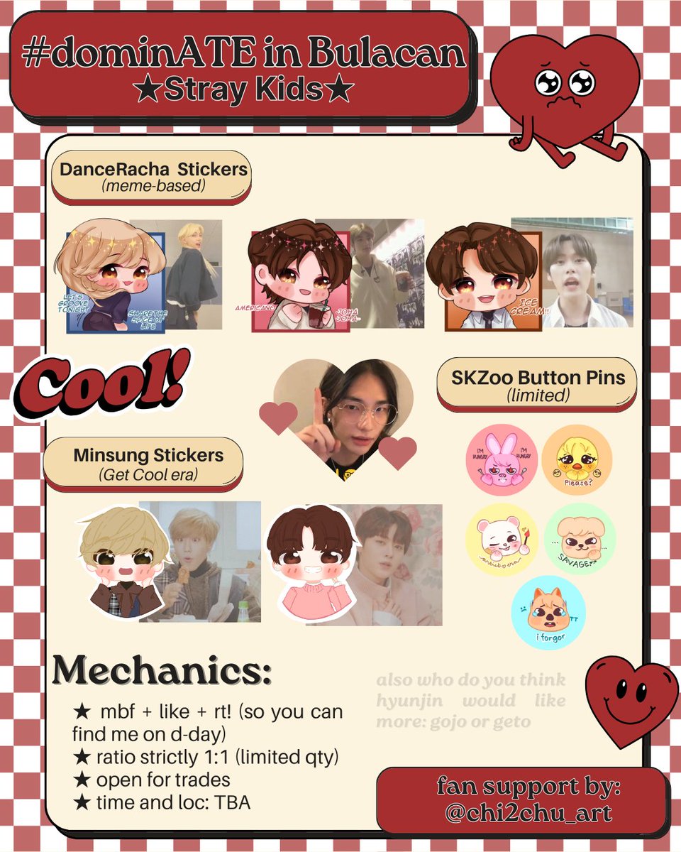 mocheemoshee's tweet image. ★Stray Kids #dominATE_in_Bulacan Fan Support★
by: @Chi2Chu_art

hi STAYS! see you on d-day~

📍PH Arena
📅Nov 23
 
🕷1 pc of all stickers and pins
🕷limited qty  
🕷mbf + like + rt appreciated!
🕷strictly 1:1  
#dominATE_Bulacan #SKZ_in_Bulacan #StrayKids_dominATE #StrayKids