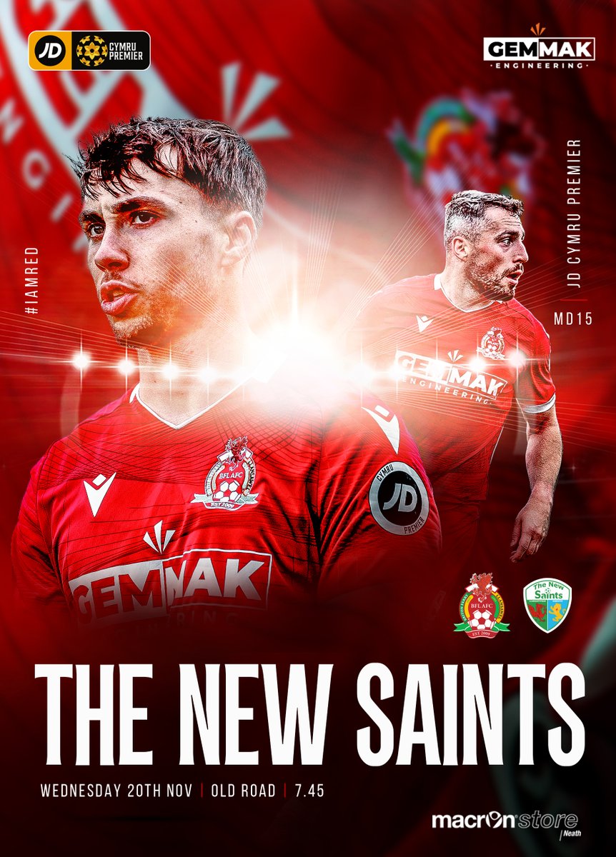 MD15 | THE NEW SAINTS 
𝐏𝐚𝐲 𝐰𝐡𝐚𝐭 𝐲𝐨𝐮 𝐰𝐚𝐧𝐭 or 𝐧𝐨𝐭𝐡𝐢𝐧𝐠 𝐚𝐭 𝐚𝐥𝐥 to watch the Reds this Wednesday night. 

We host #JDCymruPremier Champions and Wales' UEFA Conference League representatives <a href="/tnsfc/">The New Saints FC</a> to the Old Road. Enjoy food and drink <a href="/RedFed2024/">Red&Fed</a> &amp;