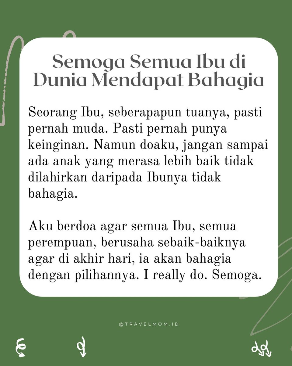 TitiwAkmar's tweet photo. Kudoakan semoga semua perempuan, khususnya para Ibu, bisa berusaha sebaik-baiknya agar di akhir hari nanti tidak ada rasa sesal, dan tidak ada lagi anak yang merasa lbh baik ia tidak dilahirkan agar ibunya bahagia. I really do. ❤️ https://t.co/t45hlJlI2Y