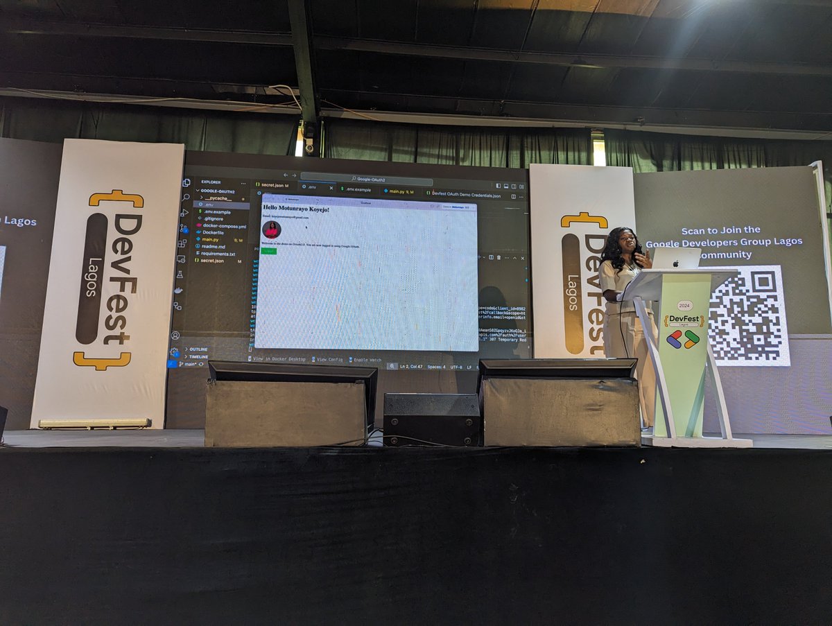 Motushbae's tweet photo. Last Saturday, I had an incredible time at #DevFestLagos leading a codelab on OAuth 2.0

I walked participants through the concepts and hands-on implementation, it was rewarding to see so much interaction and learning.

Thanks to everyone who came through—y’all made it engaging. https://t.co/o9nMX5NoOr