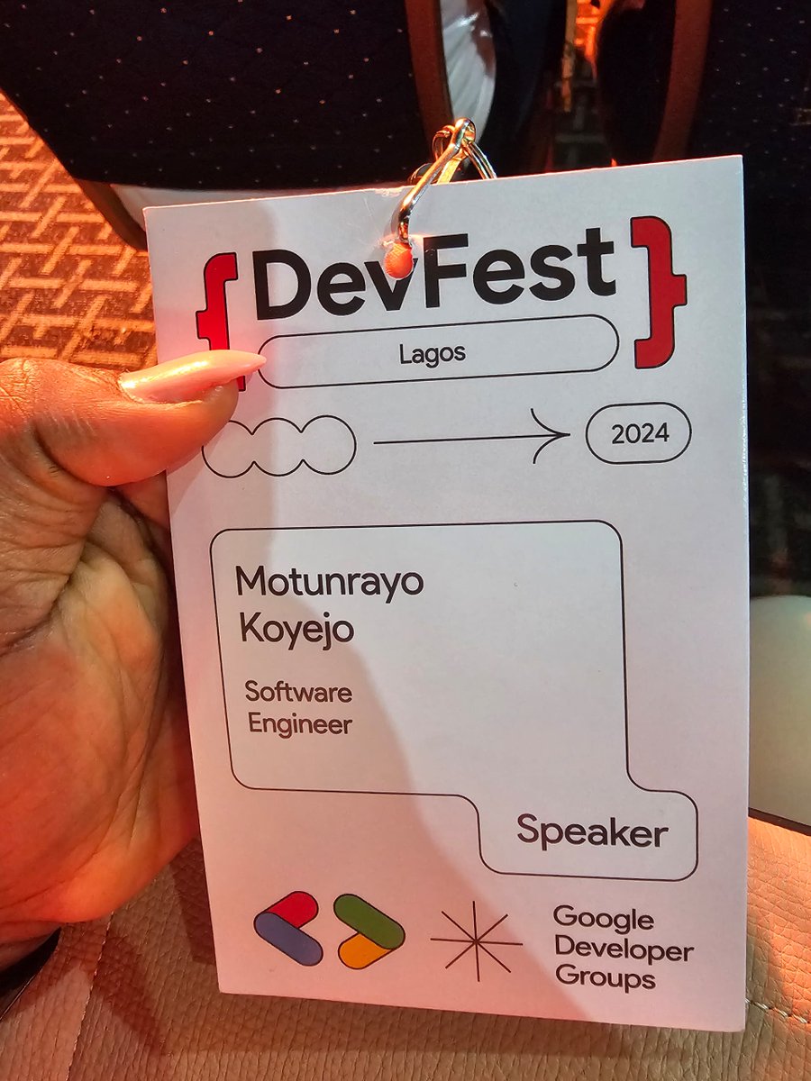 Motushbae's tweet photo. Last Saturday, I had an incredible time at #DevFestLagos leading a codelab on OAuth 2.0

I walked participants through the concepts and hands-on implementation, it was rewarding to see so much interaction and learning.

Thanks to everyone who came through—y’all made it engaging. https://t.co/o9nMX5NoOr