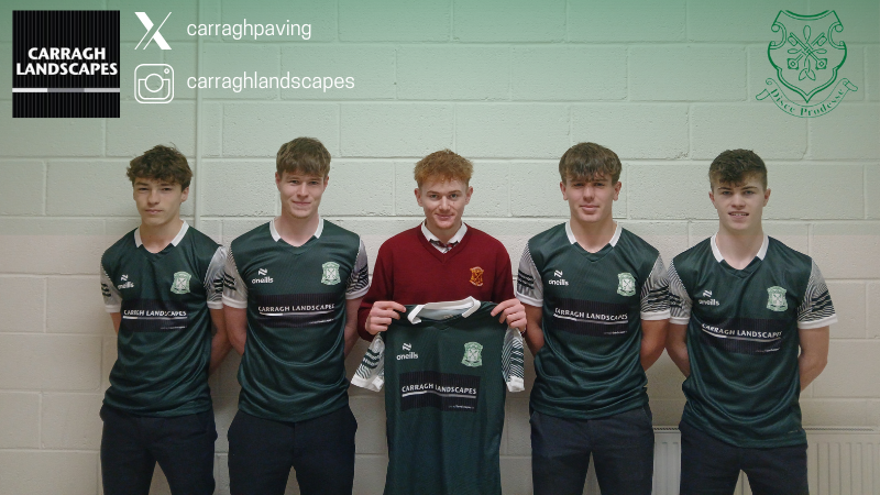 SPC_GAA's tweet photo. Huge thanks to Lar Whelan of @carraghpaving for generously sponsoring training tops for our Senior Teams! We were delighted to have Cameron Whelan, 5th year, from Carragh Landscapes join us with our Senior Hurling and Football Captains &amp; Vice-Captains for the official handover! https://t.co/hEbiDNCOAi