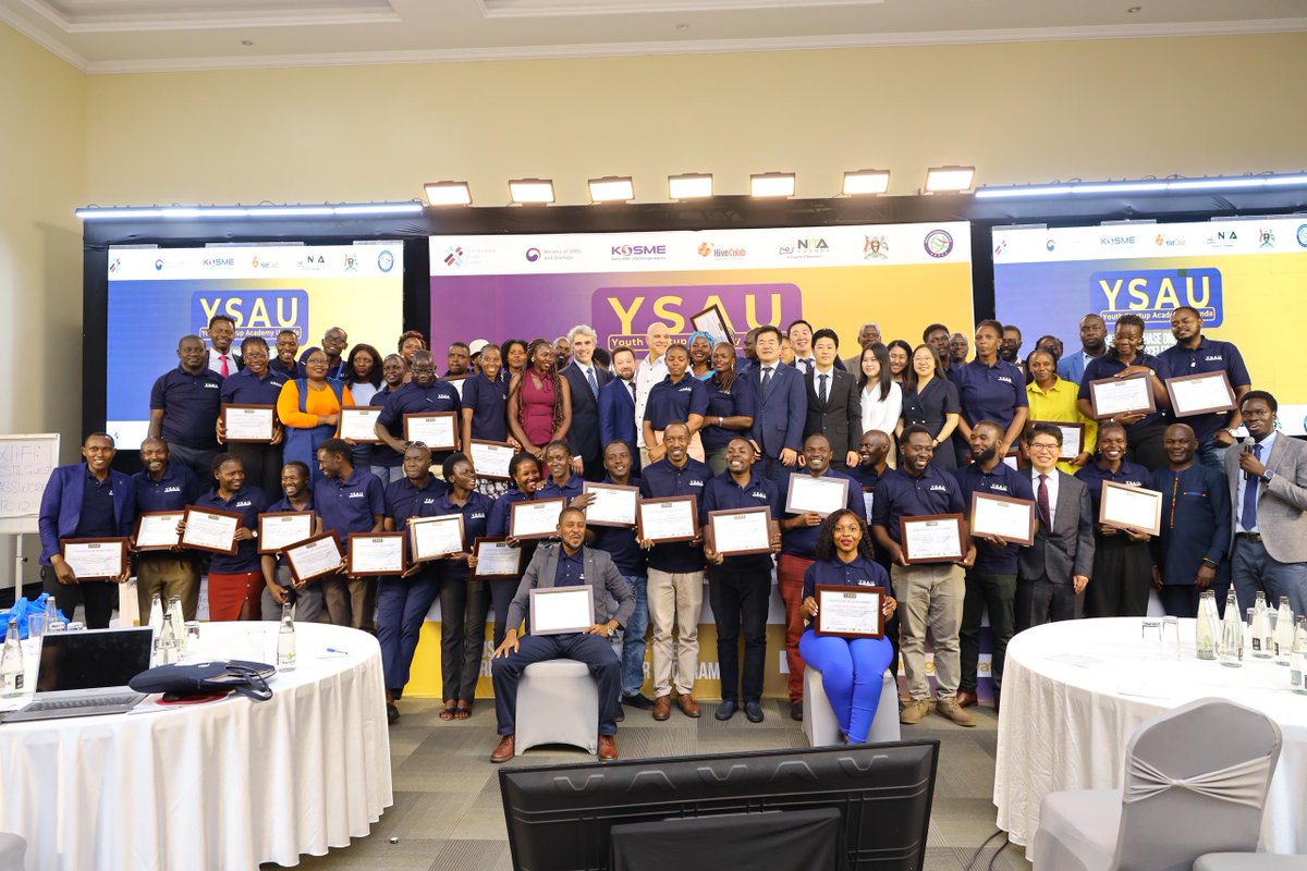 hivecolab's tweet photo. #YSAU Accelerator Phase 1 wrapped up, achieving a goal of empowering 1000 startups by 2024! Thank you #KOSME, @ITCnews & @NITAUganda1.
Highlights: 41 startups graduated, #YSAU Alumni launched & @EasyRideUG secured key investment.
Visit https://t.co/bpIqfijRKR https://t.co/nIPdUFSSCl