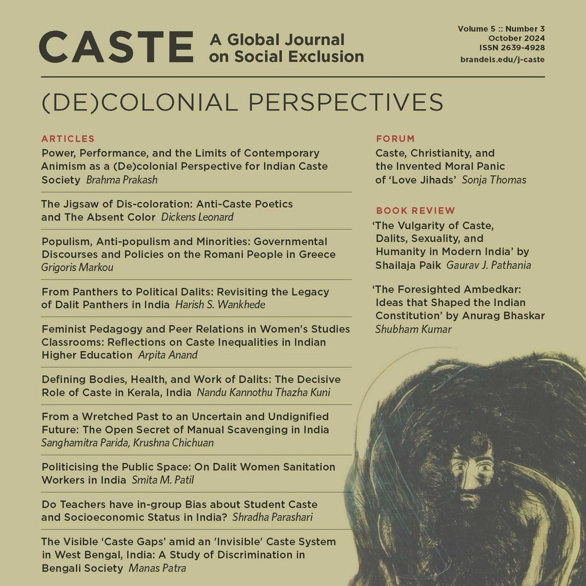 bprakash2020's tweet image. My new research article, "Power, Performance, and the Limits of Contemporary Animism as a (De)colonial Perspective for Indian Caste Society" in a special issue on (De)Colonial Perspectives of Caste.
academia.edu/125630201/Powe…
journals.library.brandeis.edu/index.php/cast…