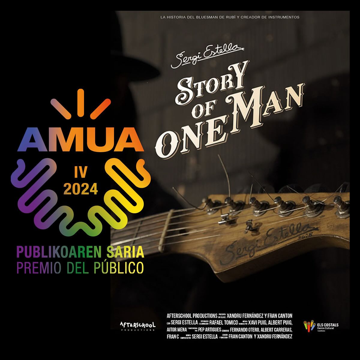 Visualizo's tweet image. Story of one man, gana el premio del público del festival @AmuaHondarribia 

El #documental cuenta la historia de @Sergi_Estella Película dirigida por Xandru Fernández y Francesc Cantón, iluminación de Rafael Tomico y en la que colaboro como operador de cámara.
#Hondarribia #Cine