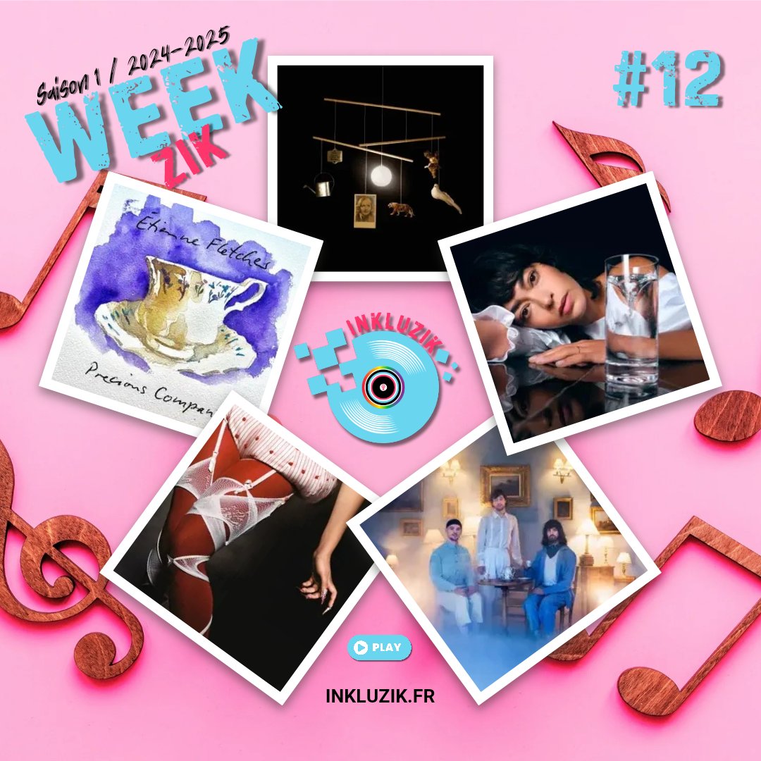 💥 L’épisode 12 de WEEK ZIK est là pour ambiancer ta semaine ❗
5 artistes, 5 pépites sonores à découvrir direct :
<a href="/beirutband/">beirut</a>
Julia Jean-Baptiste
<a href="/kriillmusic/">Kriill</a>
<a href="/yoamusique/">Yoafan</a>
<a href="/EtienneFletcher/">Étienne Fletcher</a>

➡️ Écoute-les maintenant ici : inkluzik.fr/week-zik-saiso…