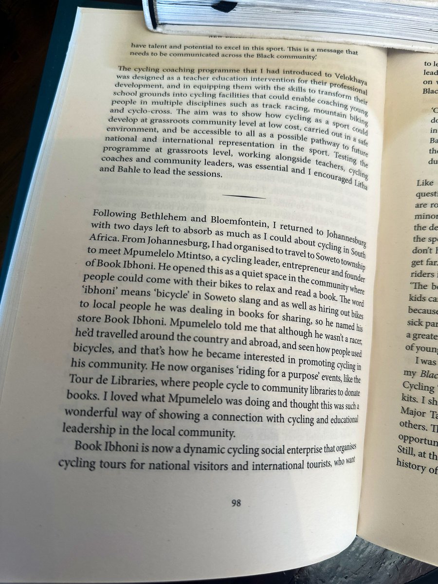 Grateful to have contributed to this amazing book <a href="/BlackChampions_/">Black Champions in Cycling</a>  NEW BLACK CYCLONES  by <a href="/DrMoncrieffe/">Marlon Lee Moncrieffe</a> 

Black cyclists are honoured in this book for breaking down barriers &amp; clearing the path for a more inclusive future 🚀🚲 

#ShovaNeBookIbhoni 
#NewBlackCyclones2024