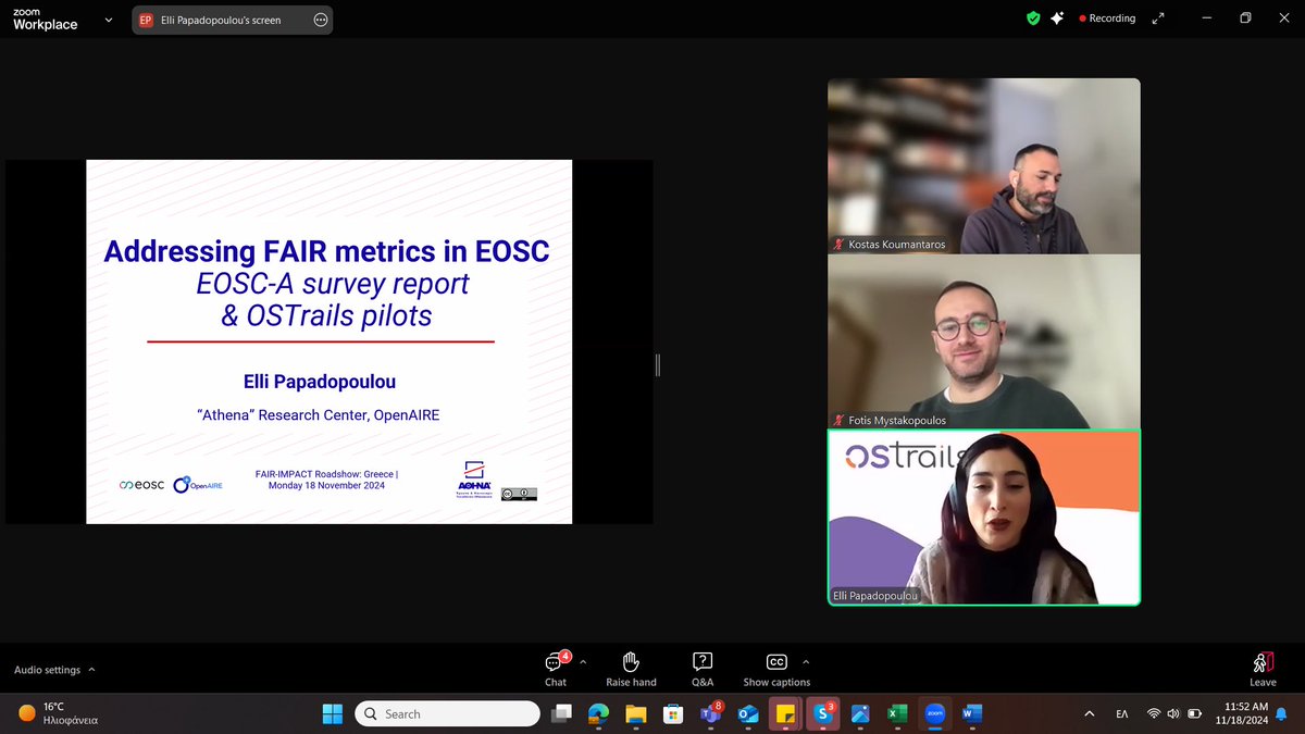 OSTrails (@ostrails) on Twitter photo <a href="/elli_lib/">Elli Papadopoulou</a> <a href="/heallinkgr/">HEAL-Link</a> <a href="/elli_lib/">Elli Papadopoulou</a> from <a href="/athenaRICinfo/">Athena RC</a>, <a href="/OpenAIRE_eu/">OpenAIRE</a> is kicking off the digital stage as presenting the work conducted in the framework of EOSC-A FAIR Metrics and Data Quality Task Force. This work aligns closely with the #OSTrails work plan! <a href="/elli_lib/">Elli Papadopoulou</a> <a href="/heallinkgr/">HEAL-Link</a> <a href="/elli_lib/">Elli Papadopoulou</a> from <a href="/athenaRICinfo/">Athena RC</a>, <a href="/OpenAIRE_eu/">OpenAIRE</a> is kicking off the digital stage as presenting the work conducted in the framework of EOSC-A FAIR Metrics and Data Quality Task Force. This work aligns closely with the #OSTrails work plan!