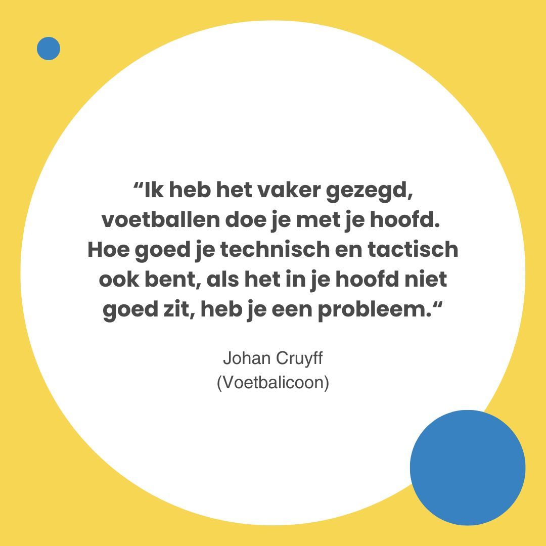 examenatleet's tweet image. Optimaal presteren vraagt om meer dan alleen het goed beheersen van een vak, discipline of vaardigheid.💡 Wat doe jij om kalm, scherp en gefocust te blijven tijdens belangrijke momenten en activiteiten?👇✨ 🎯 

#johancruyff #presteren #prestatiedruk #echtissterk